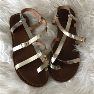 Strappy Metallic Sandals